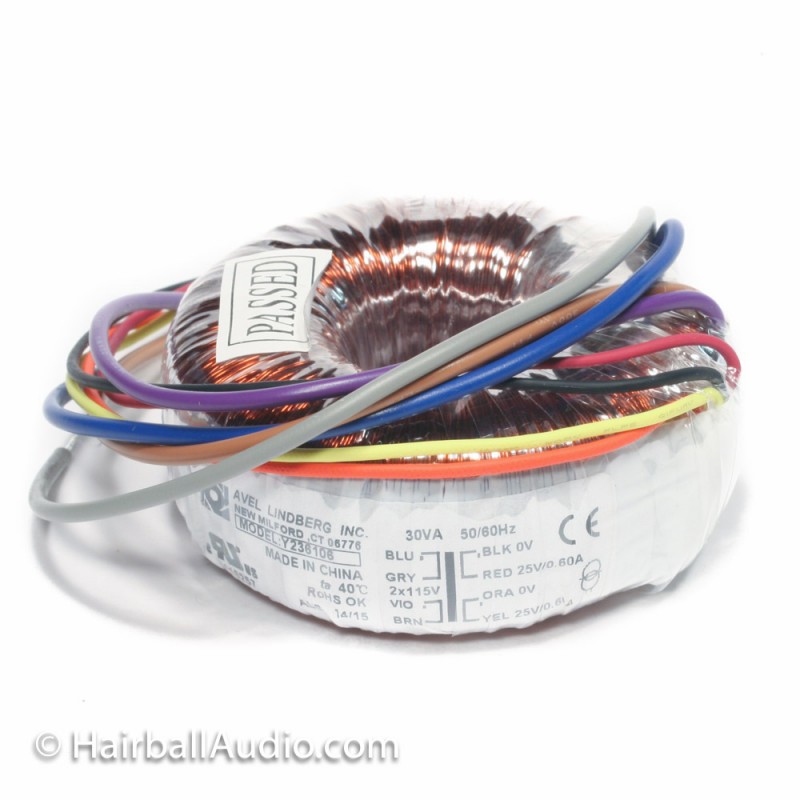 Dual Primary Toroidal 2X25V 30VA Power Transformer